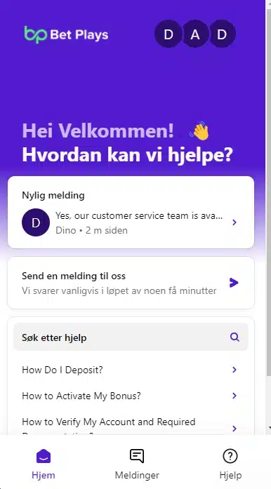 Betplays Kundesupport