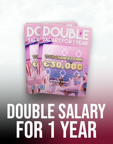 Double Salary for 1 year Skrapelodd