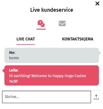 Happy Hugo kundesupport chat