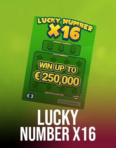 Lucky Numbers x16 Skrapelodd