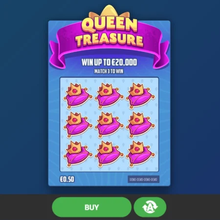 Queen Treasure skrapelodd (€20,000.00)