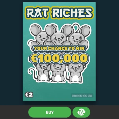 Rat Riches skrapelodd (€100,000.00)