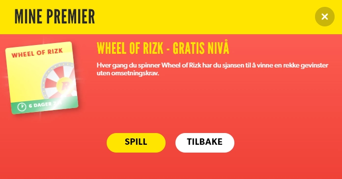 Rizk casino kampanjer gratisniva wheel of rizk