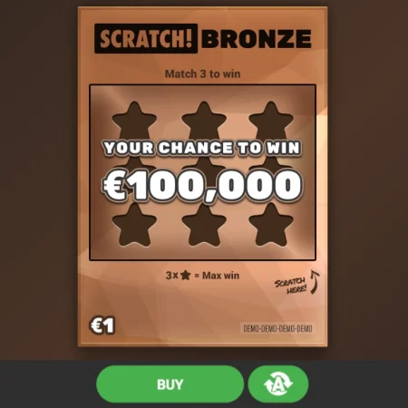 SCRATCH! Bronze skrapelodd (€100,000.00)