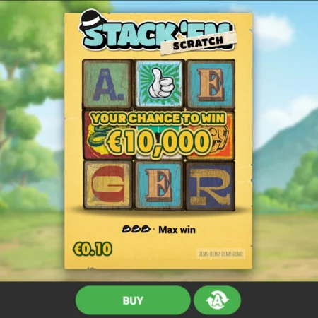 Stack’Em Scratch skrapelodd (€10,000.00)