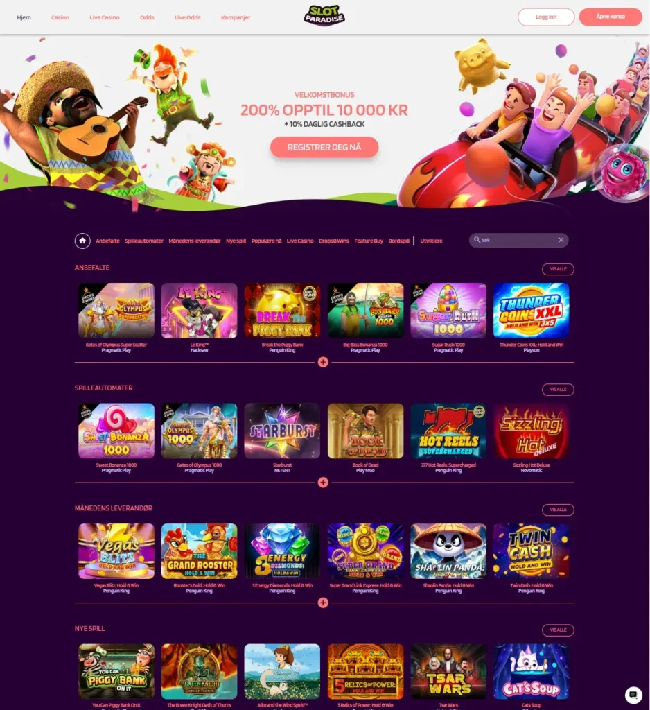 Slot Paradise Casino Indexside