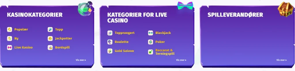 Kategorier casombie casino