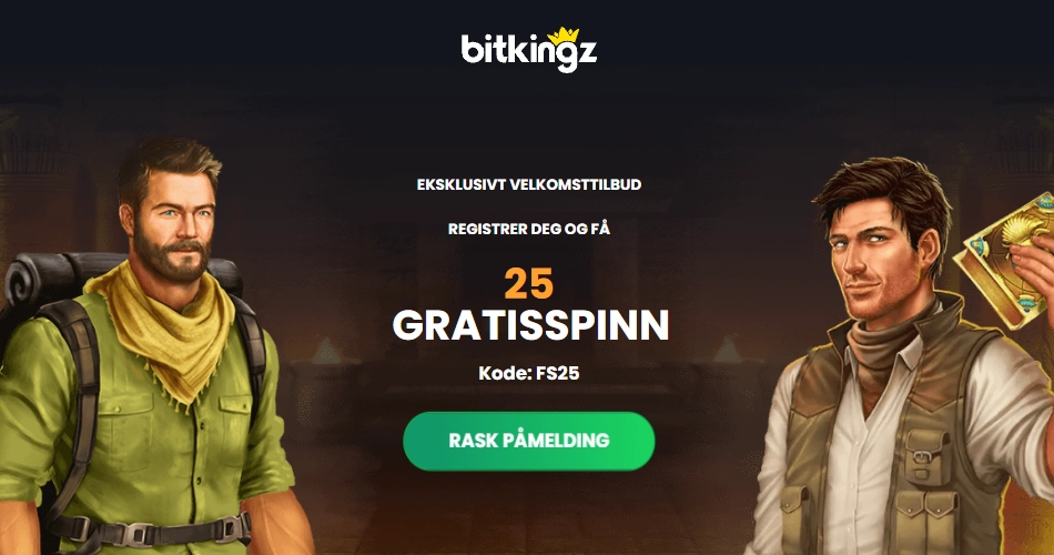 Bitkingz Casino bonus ved registrering