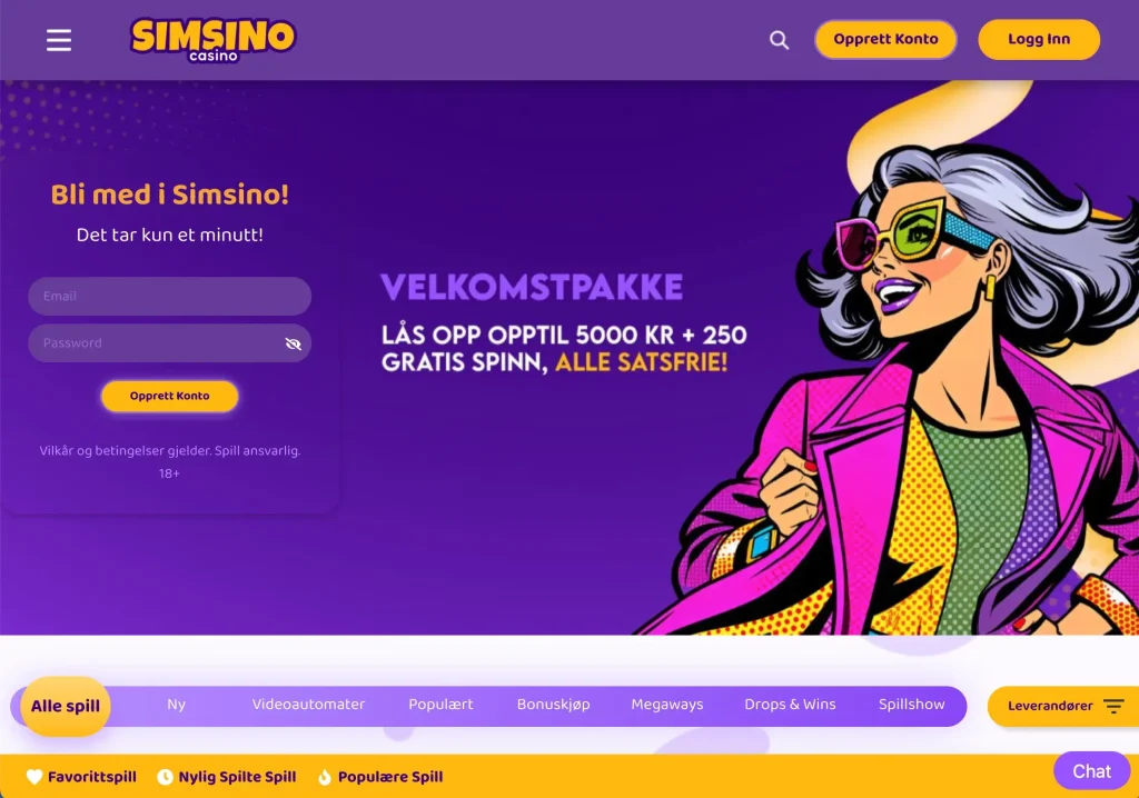 Simsino Casino Trygt Norsk Casino