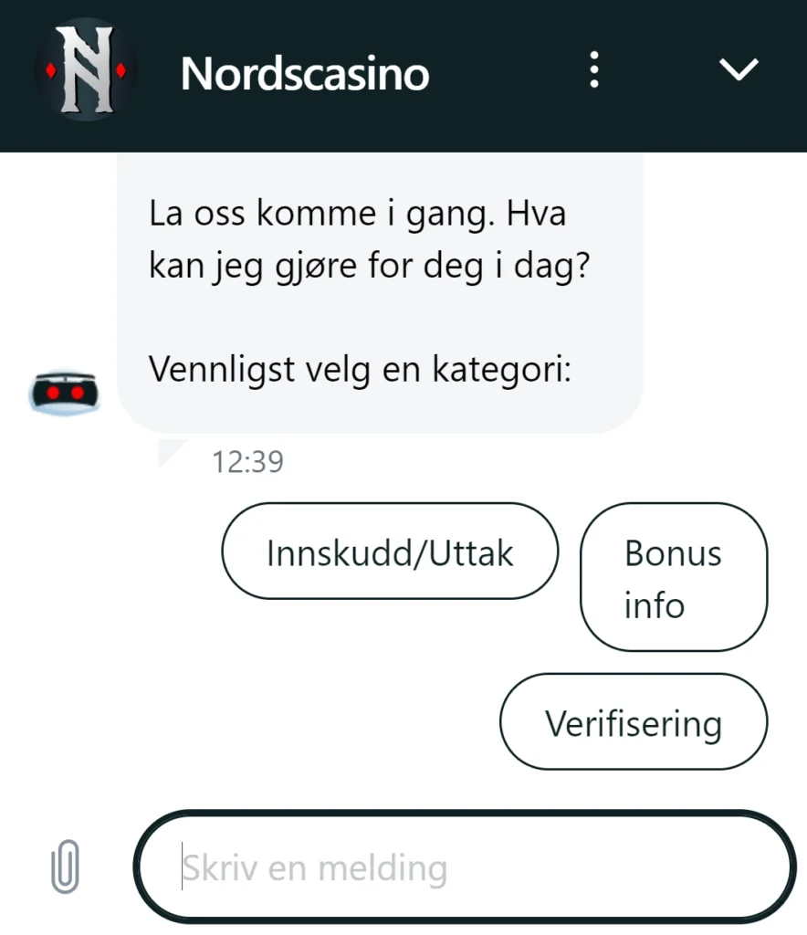 Nords Casino Kundsupport