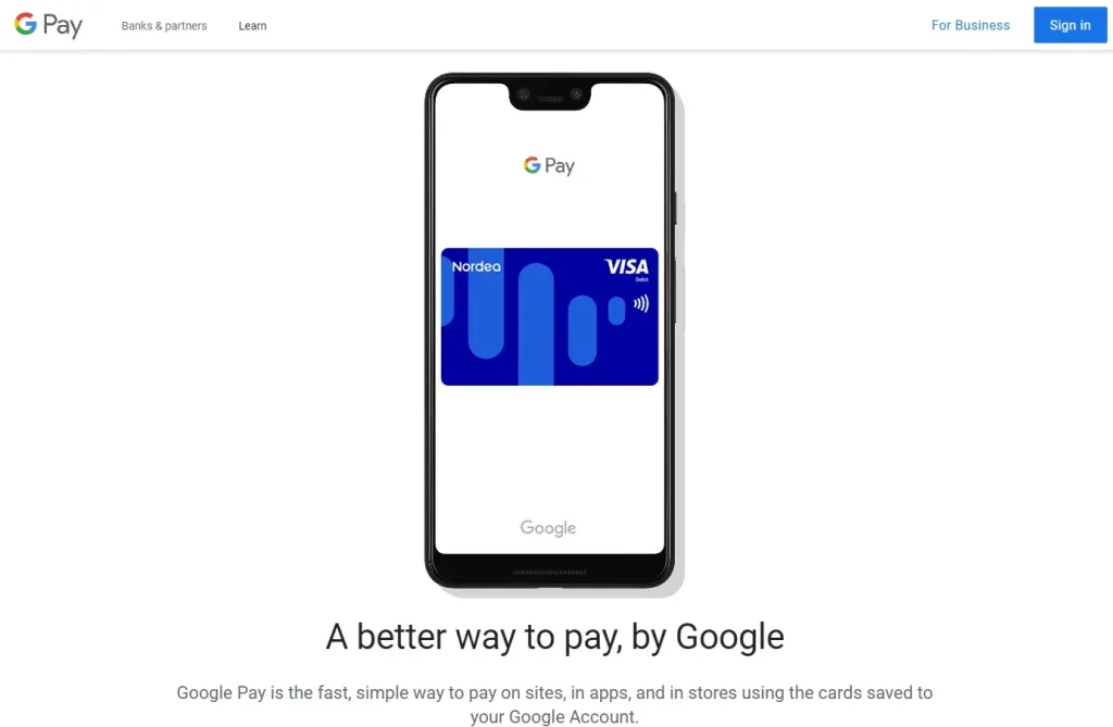 googlepay hovedside