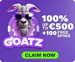 Goatz Casino Velkomstbonus banner