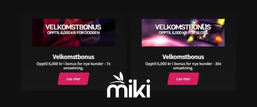 Miki Casino Velkomstbonuser