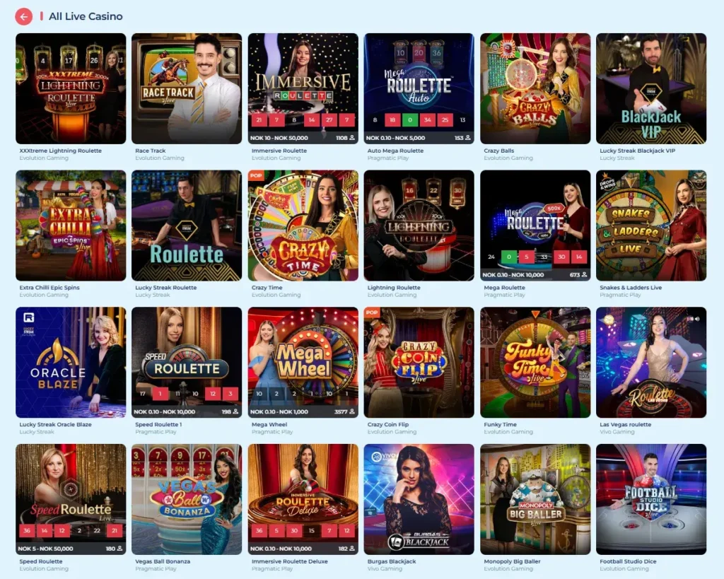 Crabslots Casino Anmeldelse 6 Crabslots Casino Live casinospill