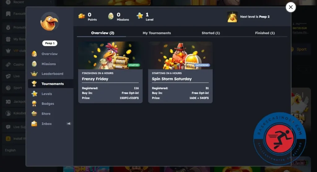 Kokobet Casino Anmeldelse 11 Kokobet Casino VIP Turneringer Raskecasinoer.com