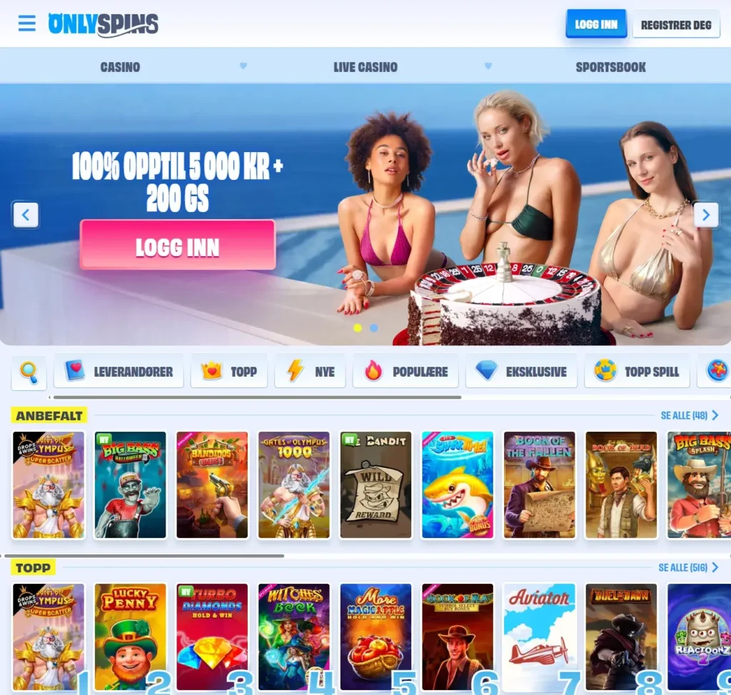 OnlySpins Casino Anmeldelse 2 OnlySpins Casino Index