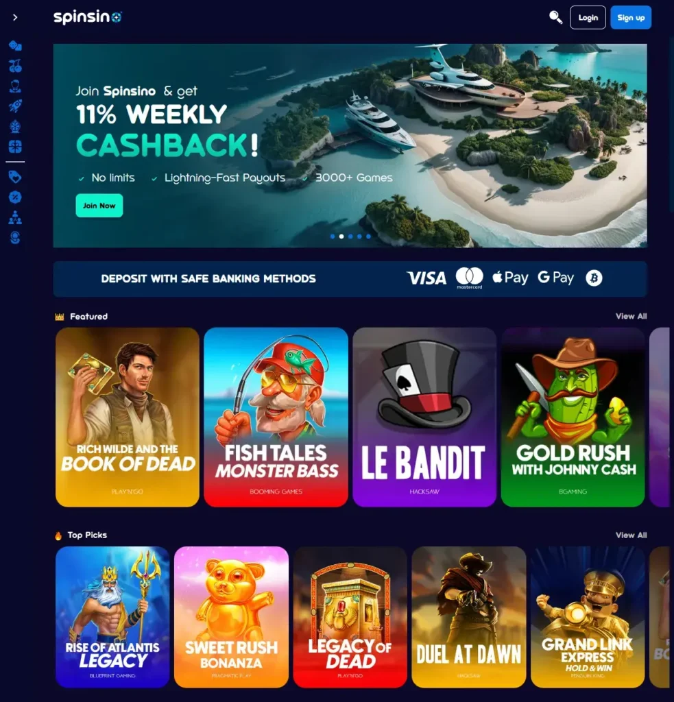 Spinsino Casino 1 Spinsino Casino Forside