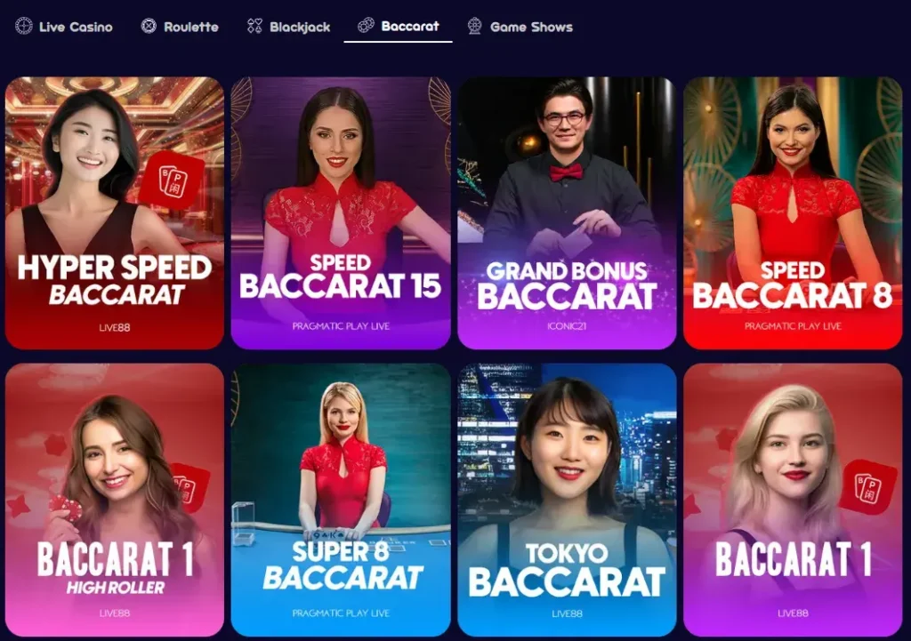 Spinsino Casino 13 Spinsino Casino Live casino Baccarat