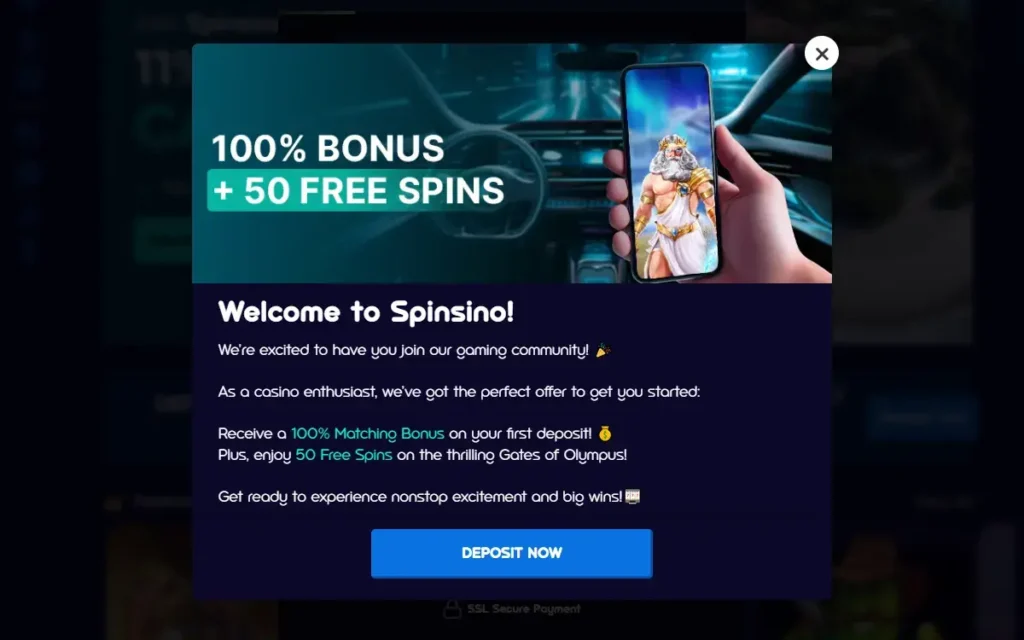Spinsino Casino 3 Spinsino Casino Velkomstbonus