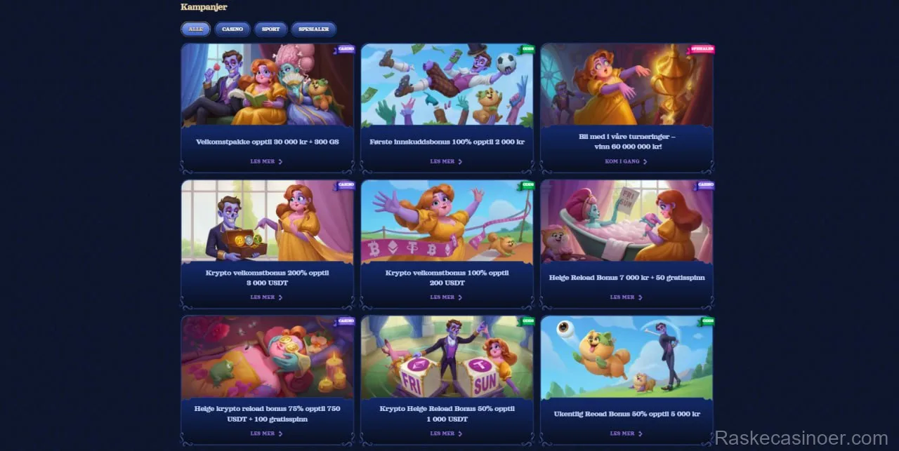 Casombie Casino 10 Casombie Casino kampanjeoversikt og navigasjon