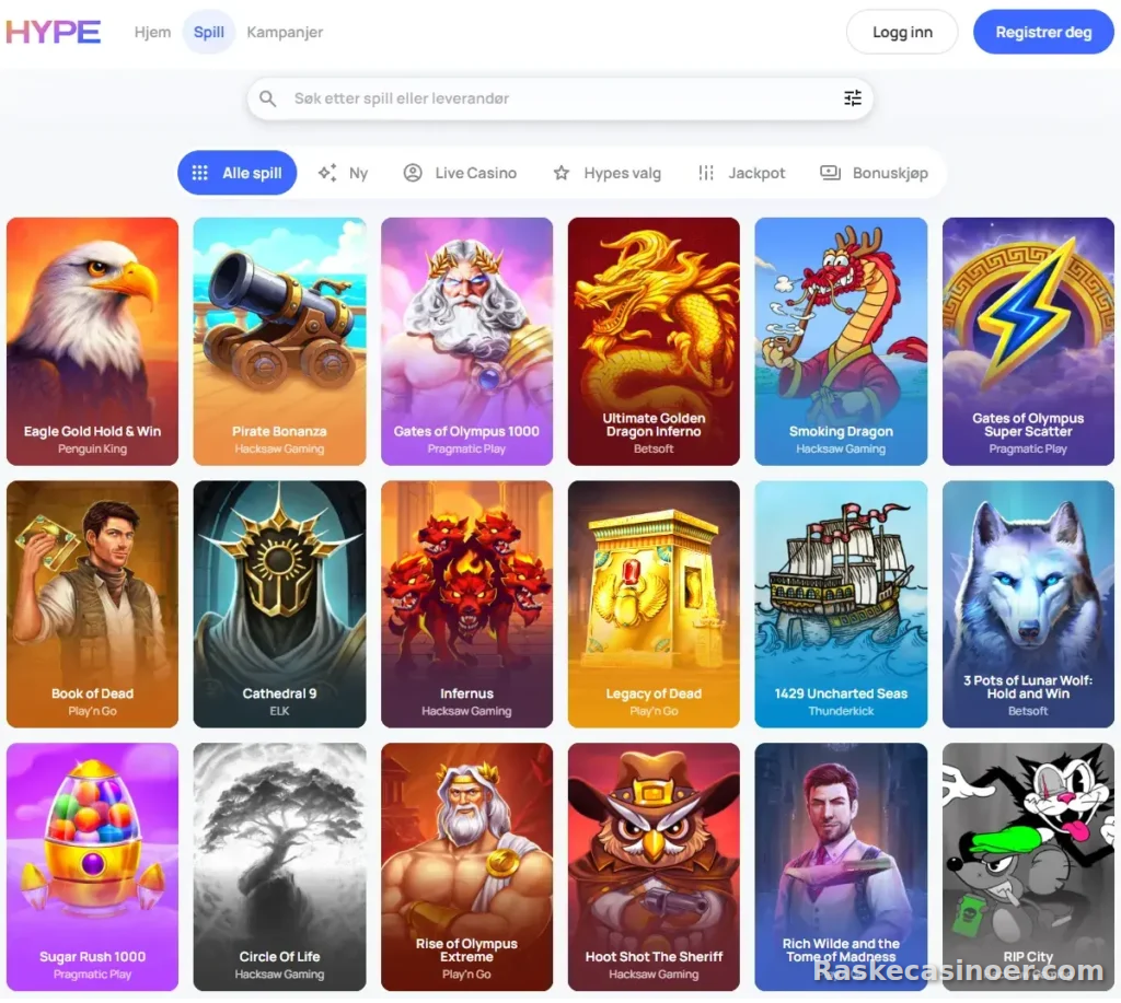 Hype Kasino Anmeldelse 8 Hype Kasino Spilleautomater