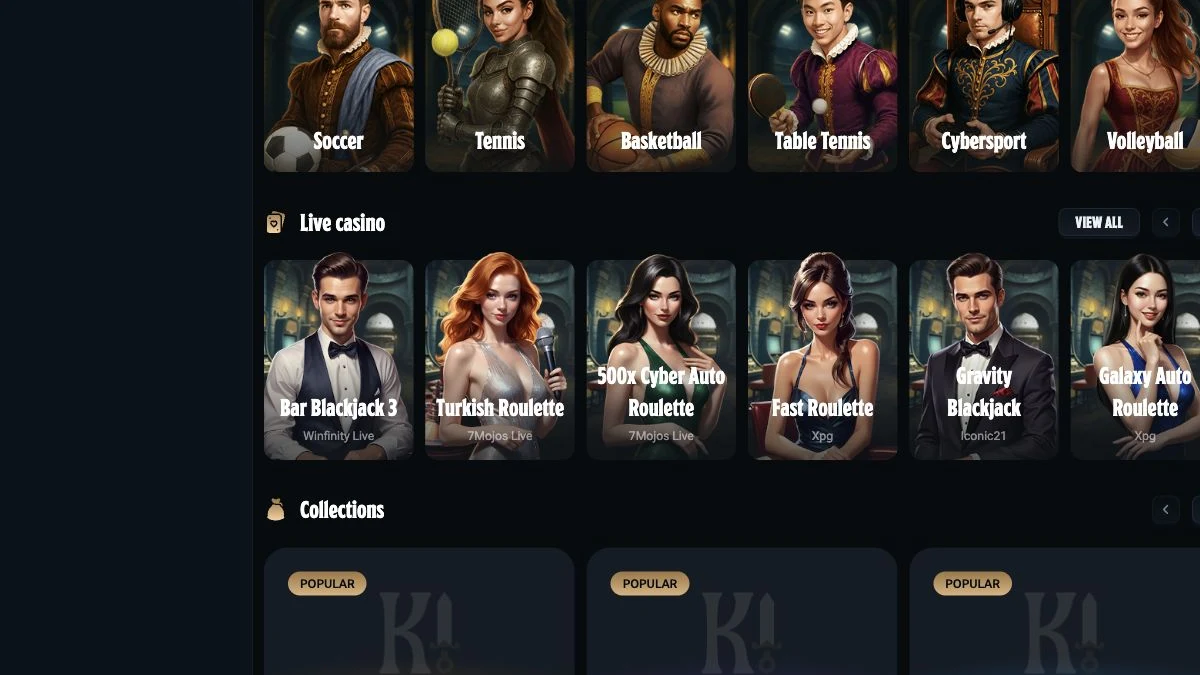Kingdom Casino forside testet for Raske Casinoer