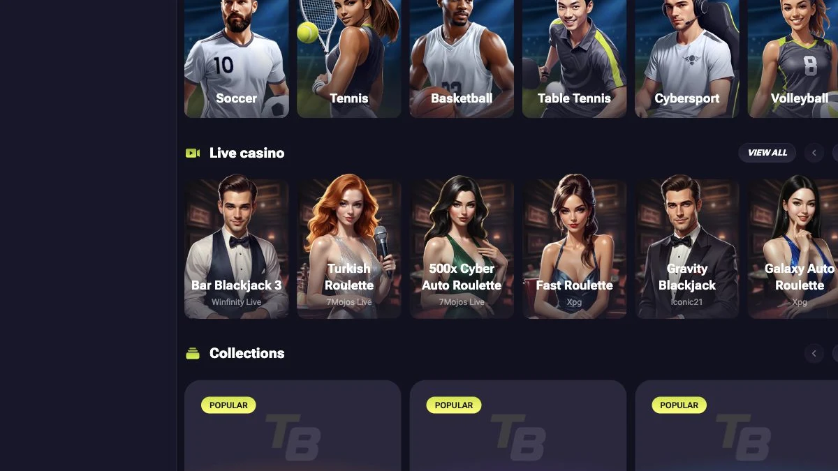 TenoBet forside testet for Raske Casinoer
